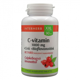 Interherb XXL C-vitamin 1000mg Retard tabletta + cink + bioflavonoidok 90db