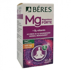 Béres Magnézium Forte 400mg + B6-vitamin filmtabletta 50db