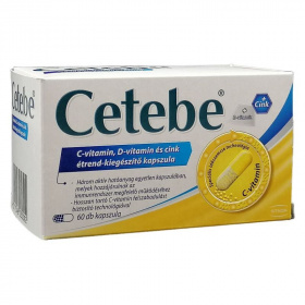 Cetebe C-vitamin D-vitamin + Cink kapszula 60db