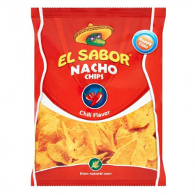El Sabor big nacho chips gluténmentes chilis 225g