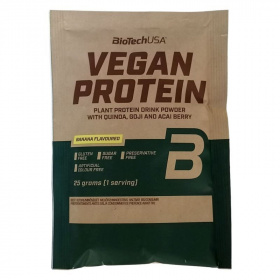 BioTechUSA Vegan protein banán ízű fehérje italpor 25g