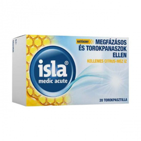 Isla Medic Akut torokpasztilla - citrus-méz 20db