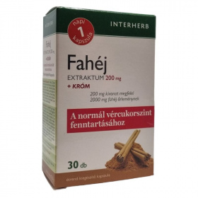 Interherb Napi 1 Fahéj 200mg + Króm Extraktum kapszula 30db