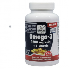 JutaVit Omega-3 halolaj 1200mg + E-vitamin kapszula 100db