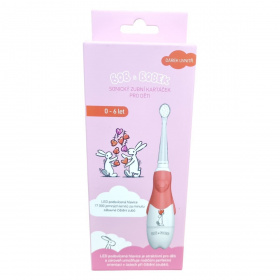 Bob & Bobek szónikus gyerekfogkefe szívecskékkel, 0-5 éves korig 1db