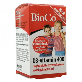 BioCo D3-vitamin 400 rágótabletta gyermekeknek 60db