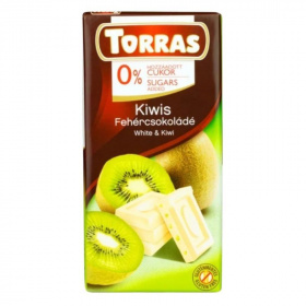 Torras gluténmentes kiwis fehércsokoládé hozzáadott cukor nélkül 75g