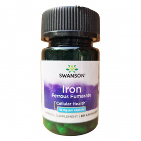 Swanson Iron fumarate gyomorkímélő Vas-fumarát 18mg kapszula 60db