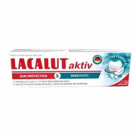 Lacalut fogkrém - aktiv, gum protection, sensitivity 75ml