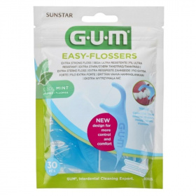 Gum Easy Flossers fogselyem+utazó tok, 30db