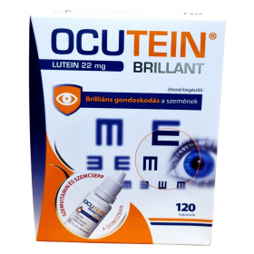 Ocutein Brillant lágyzselatin kapszula 120db + Ocutein Sensitive Care szemcsepp 15ml csomag 1db