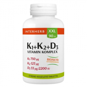 Interherb XXL K1+K2+D3 komplex tabletta 90db