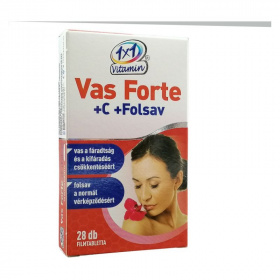 1x1 Vitamin Vas Forte + C-vitamin + folsav étrend-kiegészítő filmtabletta 28db