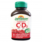 Jamieson C és D3-vitamin 500mg/ 500IU szopogató tabletta cseresznye ízesítéssel 75db 
