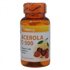 Vitaking Vitamin C-500 Acerola eper ízű rágótabletta 40db