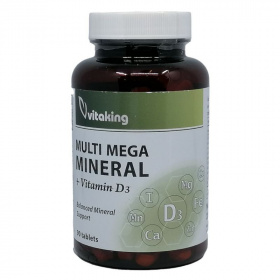 Vitaking MultiMega (Multi Mega Mineral) + D-vitamin tabletta 90db
