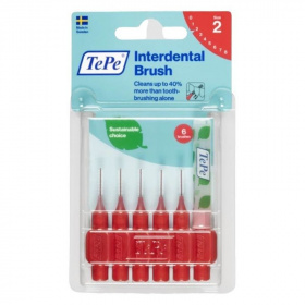 Tepe Original fogköztisztító kefék bioműanyagból 0,5mm, piros, 6db