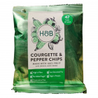 H&B Cukkini és Paprika chips 16g 