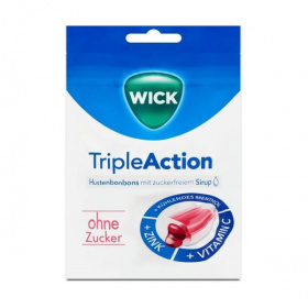 Wick Triple Action cukormentes torokcukorka - ribizli-mentol 72g