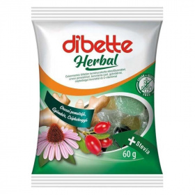 Diabette herbal gyömbér, csipkebogyó, orvosi pemetefű cukorka 60g