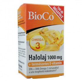 BioCo Omega-3 Halolaj 1000mg + E-vitamin kapszula 100db