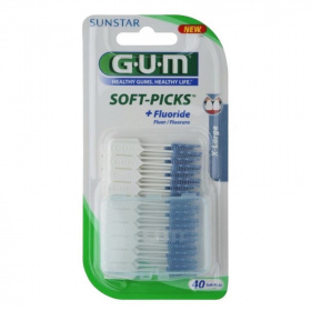 Gum Soft-Picks fogköztisztító kefe fluoriddal XL méret, 40db