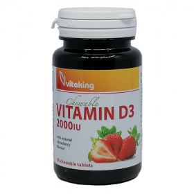 Vitaking Vitamin D3 2000IU epres rágótabletta 90db