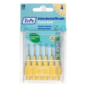 Tepe Extra soft fogköztisztító kefék 0,7mm sárga, 6db