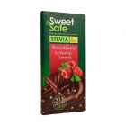 Sweet And Safe étcsoki málnával, kenderrel, steviával 90g 