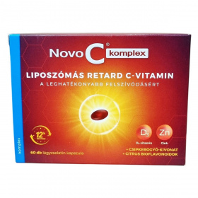 Novo C Komplex liposzómális Retaerd C-vitamin +D3, +Zn lágykapszula 60db