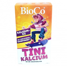 Bioco tini kalcium vitaminokat és ásványi anyagokat tartalmazó rágótabletta (cseresznye ízű ) 90db