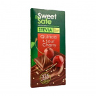 Sweet And Safe táblás tejcsoki meggyel, quinoaval és steviával 90g 