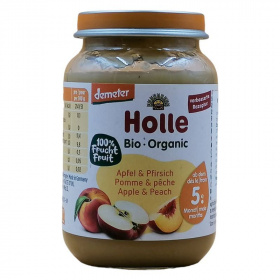 Holle bio őszibarack-alma bébiétel 190g