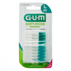 Gum Soft-Picks fogköztisztító kefe fluoriddal nagy méret, 40db 