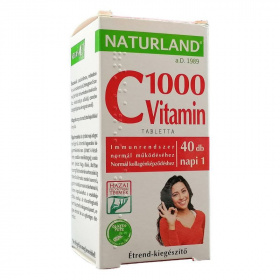 Naturland C-vitamin 1000mg tabletta 40db