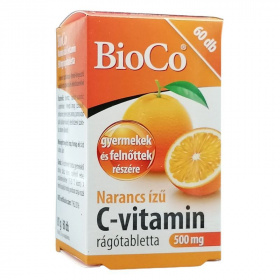 BioCo Narancs ízű C-vitamin 500 mg rágótabletta 60db