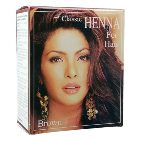 Classic Henna sötétbarna hajszínező por 100g