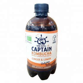 Captain Kombucha fermentált zöld tea ital - gyömbér, citrom 400ml