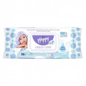 Bella Baby Happy nedves babatörlőkendő - víz alapú 56db