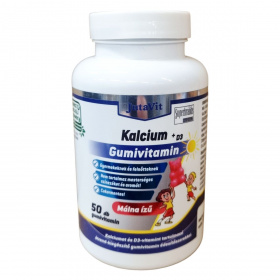 Jutavit kalcium+D3 gumivitamin málna cukormentes 50db