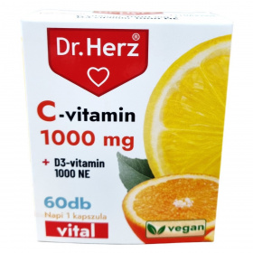 Dr. Herz c-vitamin 1000 mg+d3-vitamin 1000 ne kapszula 60db
