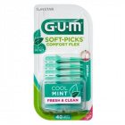 Gum Soft-Picks Regular Comfort Flex Cool Mint masszázs fogköztisztító kefe-standard méret, 40db 