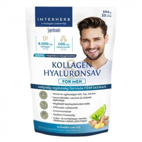Interherb Kollagén Hyaluronsav italpor - for men, gyömbér, lime 396g