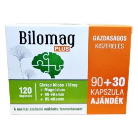 Bilomag plus ginkgo biloba (110mg) kapszula 120db