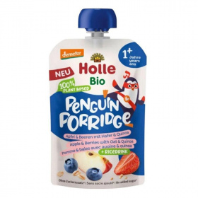 Holle bio gyümölcspüré, pingvin porridge - zabkása (1év+) 110g