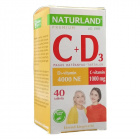 Naturland 1000mg C-vitamin+4000NE D-vitamin tabletta 40db 